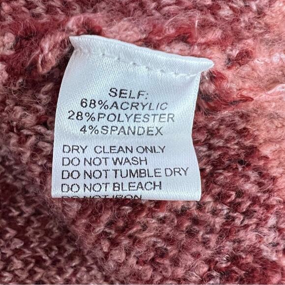 Pinch Pink Red Houndstooth Oversized Sweater Size Large NWT - Picture 11 of 13